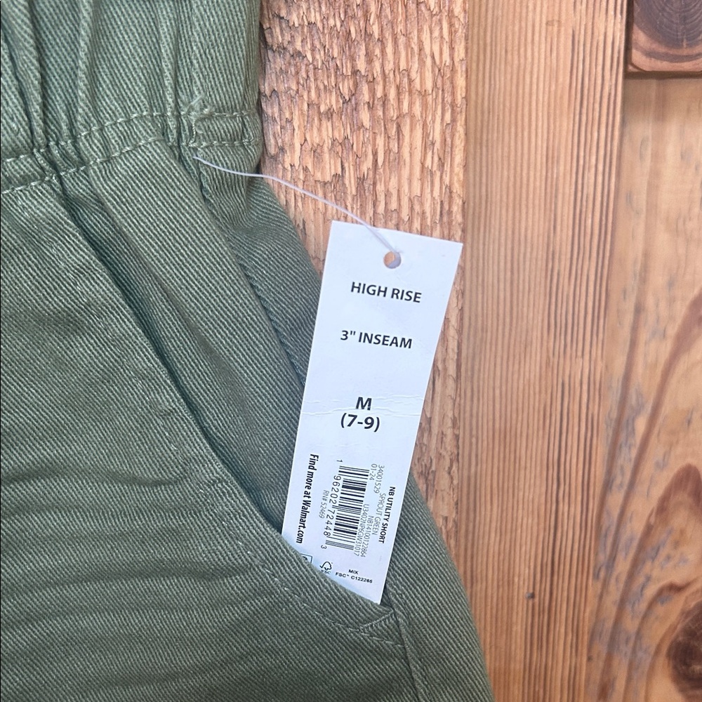No Boundaries Olive High Waist Women's Shorts - Picture 4 of 4